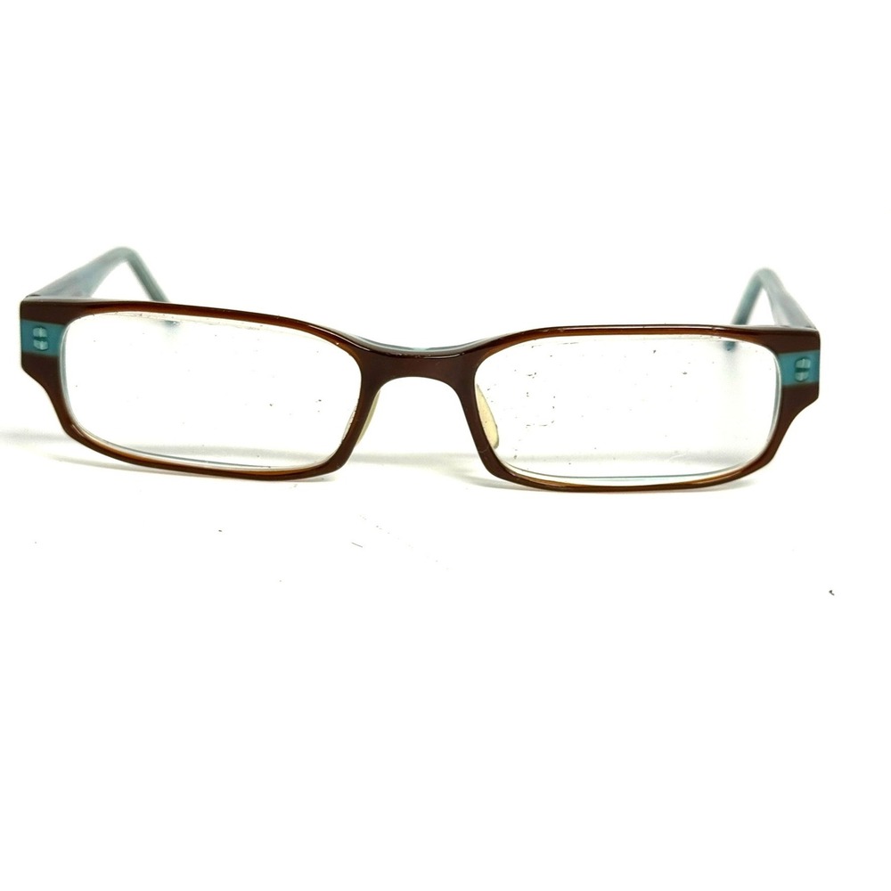 Prodesign Denmark 4632 Brown Teal Rectangular Eyeglass Frames 53-18-135